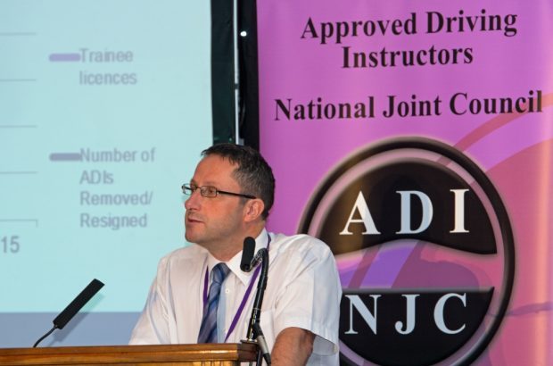Mark Magee presenting at a ADINJC (Approved Driving Instructors National Joint Council) event