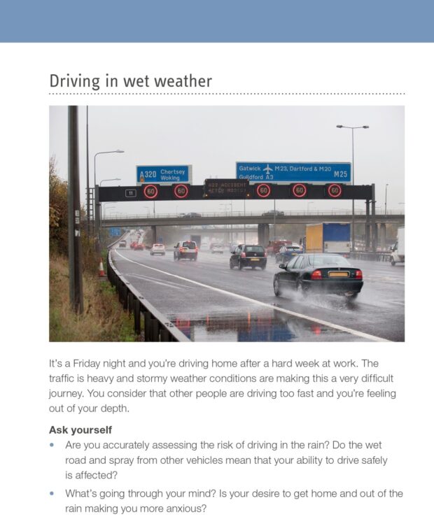 Screenshot of DVSA's official guide to better driving, pages 86 and 87