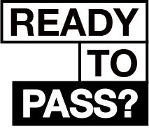 'Ready to Pass?' logo - right-aligned